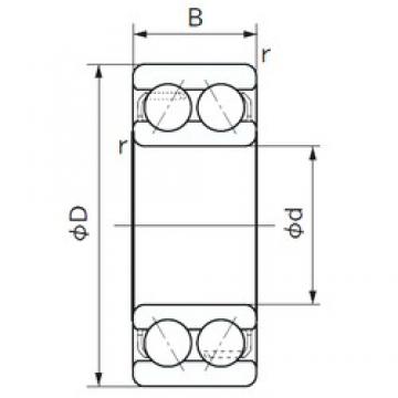 100 mm x 180 mm x 60.3 mm  NACHI 5220A angular contact ball bearings
