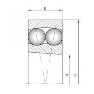 20 mm x 47 mm x 18 mm  ISO 2204K self aligning ball bearings