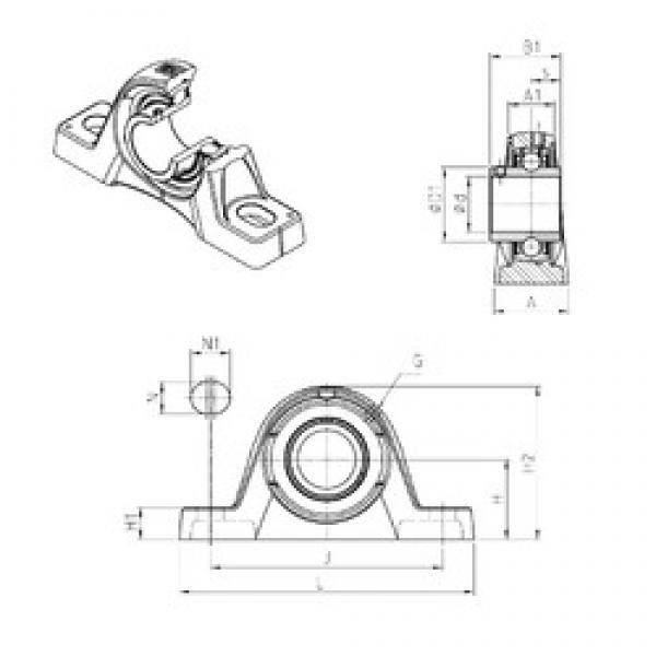 SNR UCPLE204 bearing units #2 image