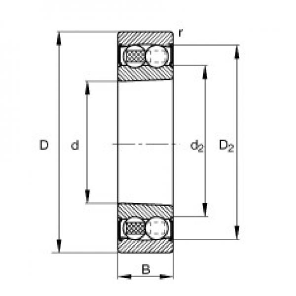 35 mm x 72 mm x 23 mm  FAG 2207-K-2RS-TVH-C3 self aligning ball bearings #2 image